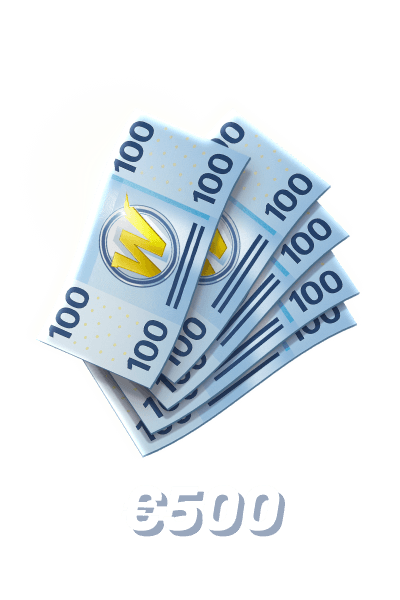 Mache eine Einzahlung von 500 €